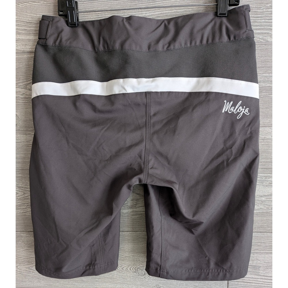 Maloja Mens Mountain Bike Shorts Gray Size L Adjustable Waist MTB Cycling Trail - Picture 2 of 13